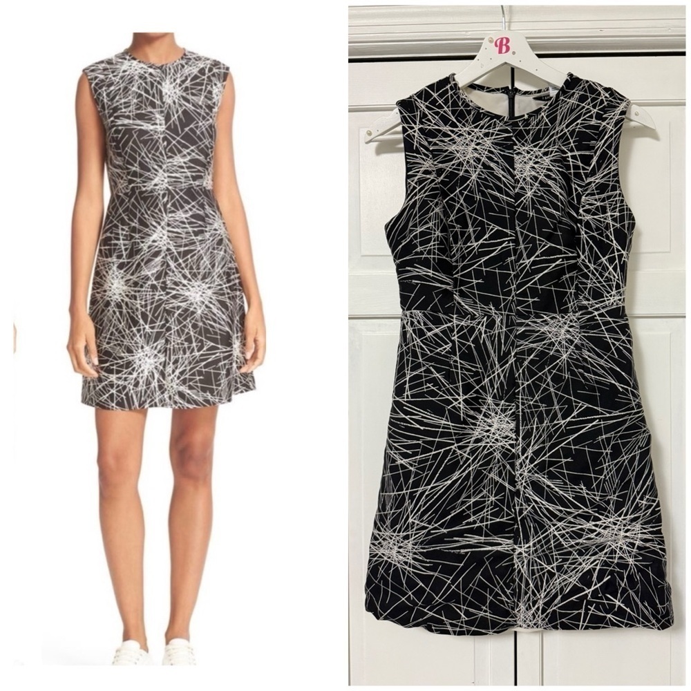 DianeVonFurstenberg Madyson Silk Wool Blend Structured Fit & Flare Mini Dress 2